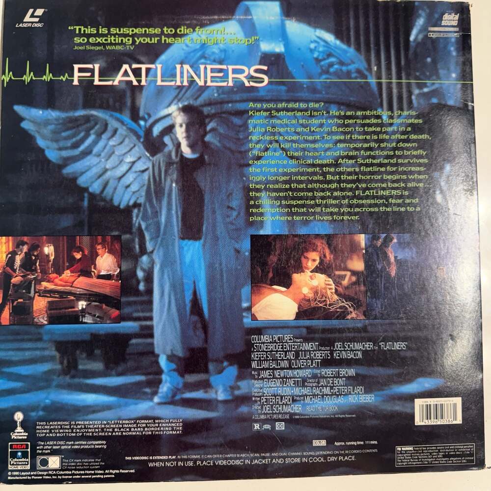 Flatliners (1990) Deluxe Widescreen Version LaserDisc - Picture 2 of 3